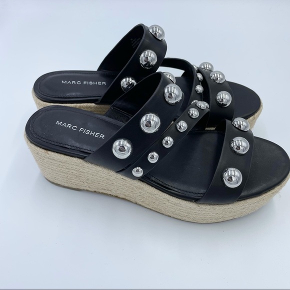 Marc Fisher Platform Sandals Black - Picture 8 of 12